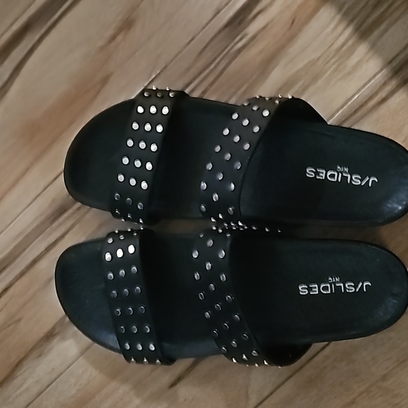 jslides Shoes - New with box jslides black with silver